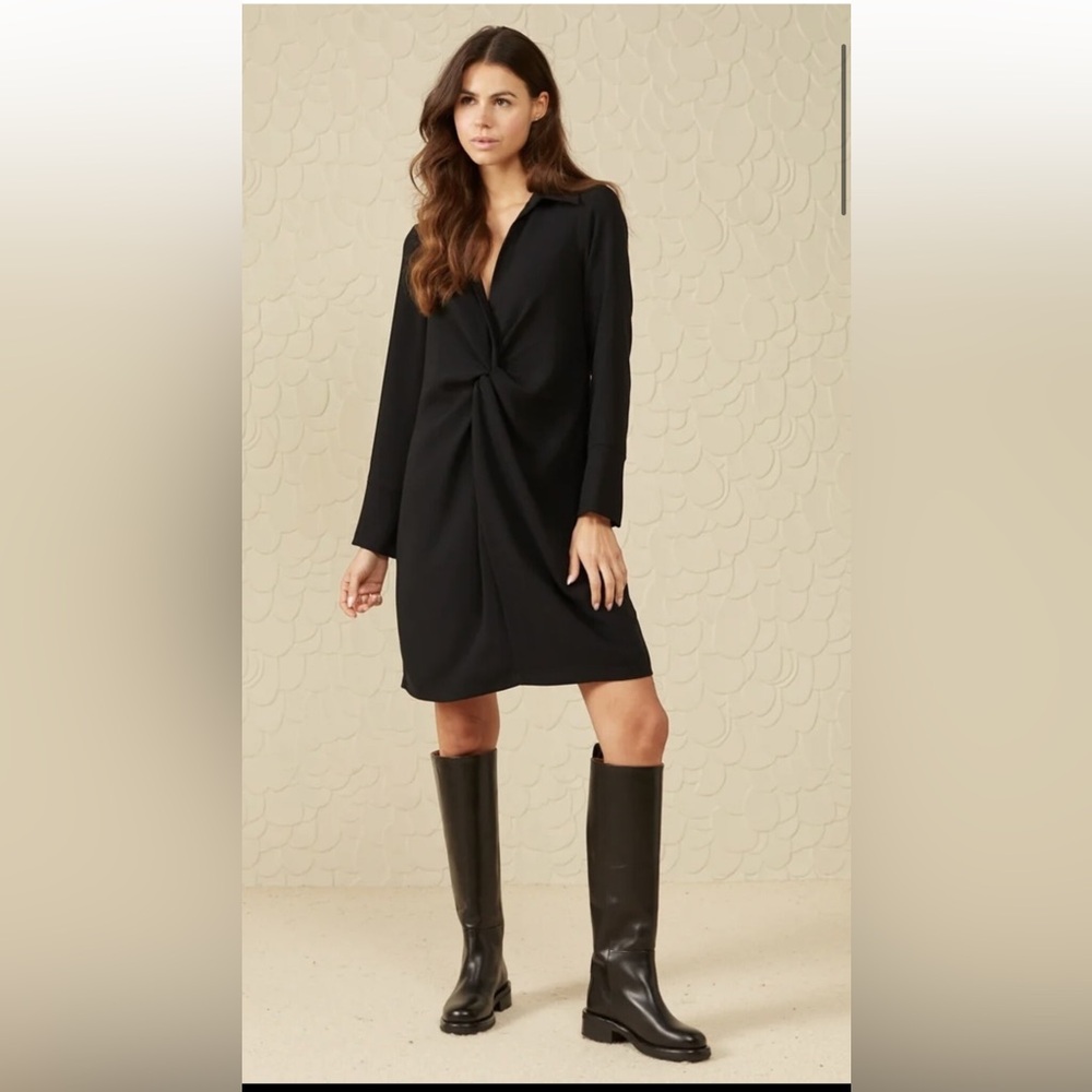 YaYa Women $180 Black Knotted Dress Size 36 / 6